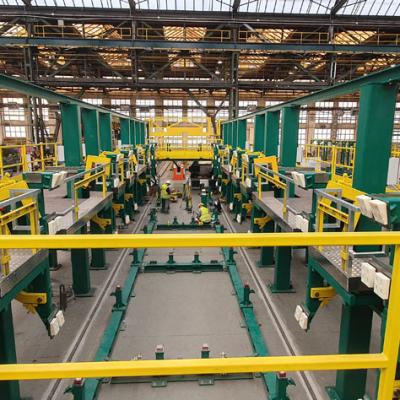 Vorrichtung zur Herstellung von Eisenbahnwaggons